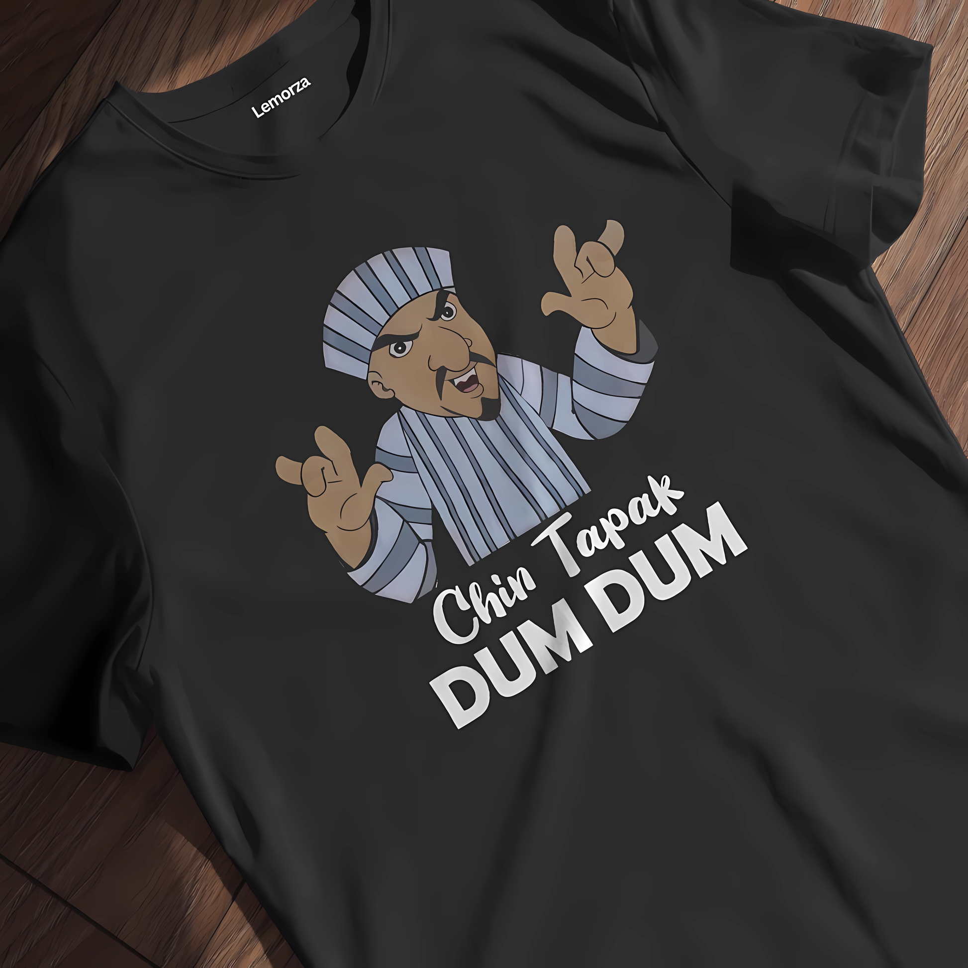Chin Tapak Dum Dum Black T-shirt
