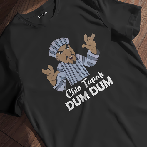Chin Tapak Dum Dum Black T-shirt